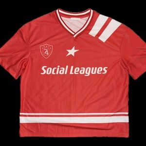 Red Social Leagues Soccer Jersey